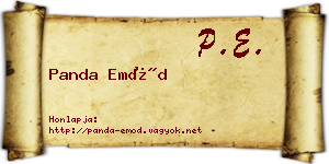 Panda Emőd névjegykártya